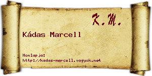 Kádas Marcell névjegykártya